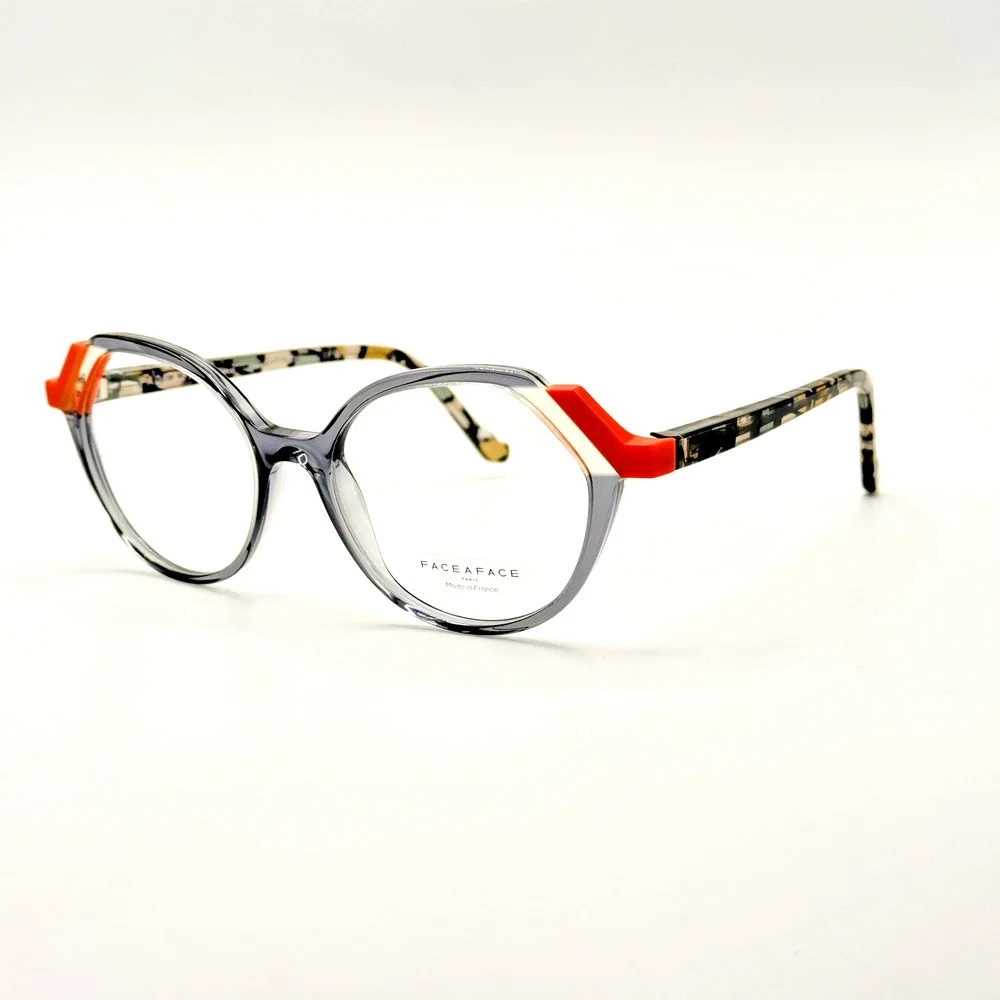 Face a Face Eyeglass Frames MOVES 2 4012 Blue Gray Handmade Frame 52-17-142 NEW